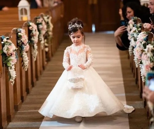 Flower girl communion dress - communion,